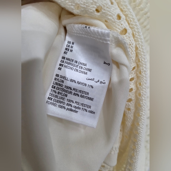 BAR III WOMEN'S CREAM CROCHET MIDI SKIRT SIZE MEDIUM NWT - Picture 4 of 5